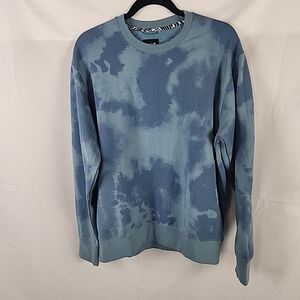 Stance Shelter ButterBlend Crewneck Sweatshirt Men Small Blue Tie Dye Athleisure